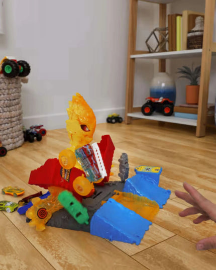 „Hot Wheels Monster Trucks Arena Smashers“ trasa „Ugnies bokštas“ su 3 automobiliais