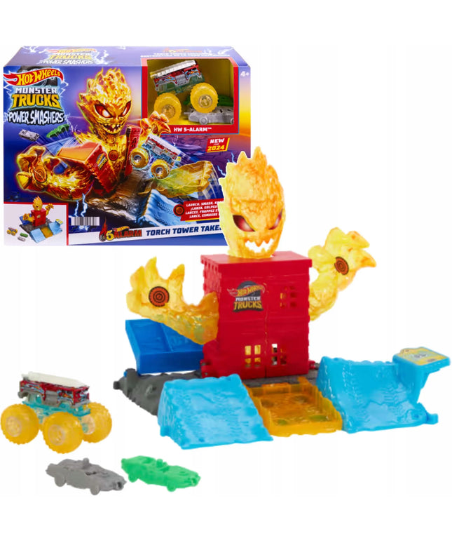 „Hot Wheels Monster Trucks Arena Smashers“ trasa „Ugnies bokštas“ su 3 automobiliais