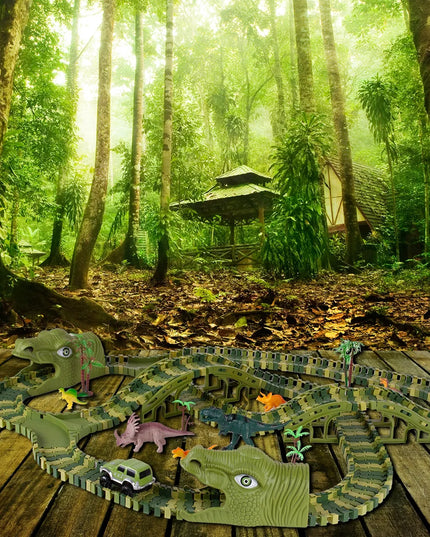 MalPlay „Dino Park“ lenktynių trasa su dinozaurais, 240 dalių
