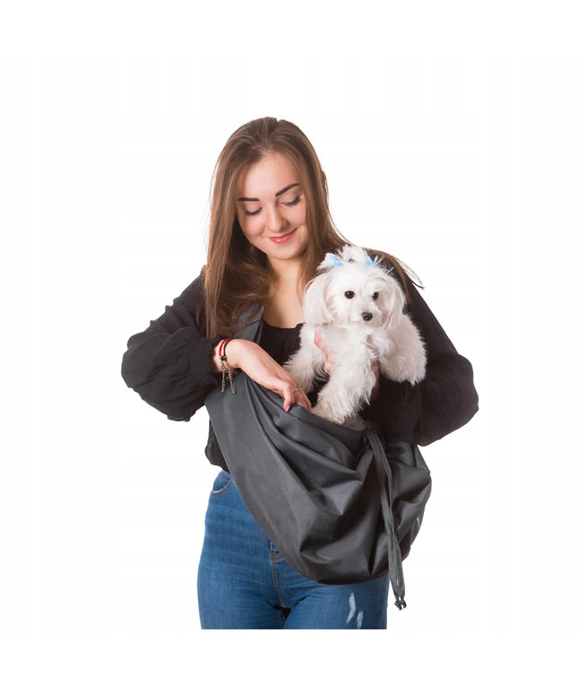 Transportavimo krepšys per petį šunims ir katėms Doggy Juliette, pilkas