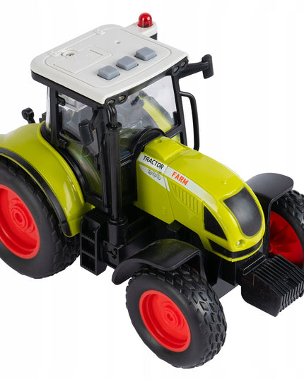 Interaktyvus ūkininko traktorius su priekaba, šviesos ir garso efektai