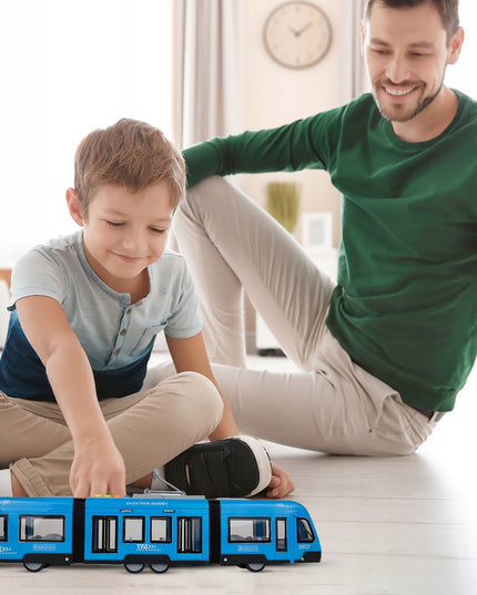 Žaislas: Tramvajus-Troleibusas, Veikiantis Baterijomis, Šviesos, Garsas, Atidaromos Durys, 44 cm