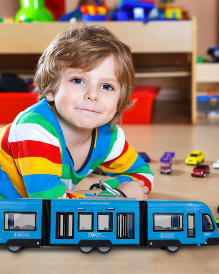 Žaislas: Tramvajus-Troleibusas, Veikiantis Baterijomis, Šviesos, Garsas, Atidaromos Durys, 44 cm