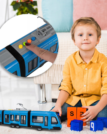 Žaislas: Tramvajus-Troleibusas, Veikiantis Baterijomis, Šviesos, Garsas, Atidaromos Durys, 44 cm