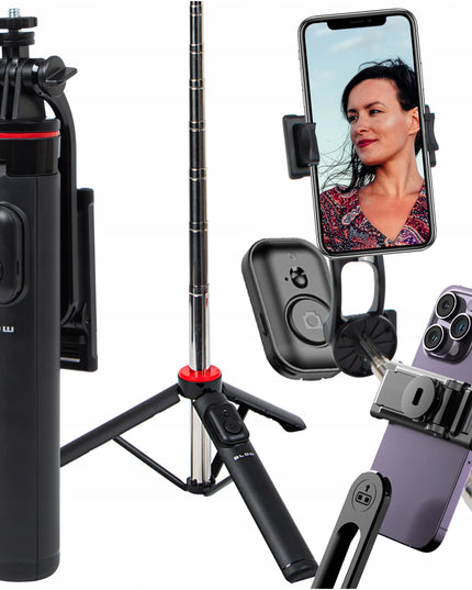 3 viename trikojis, asmenukių lazda ir stovas, 132,5 cm, „Bluetooth“ nuotolinio valdymo pultelis telefonui su laikikliu