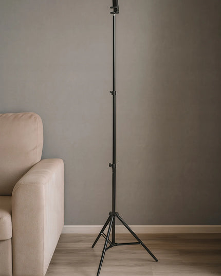 Trikojis stovas telefonui, 230 cm, su laikikliu, aukštas fotografinis XXXL