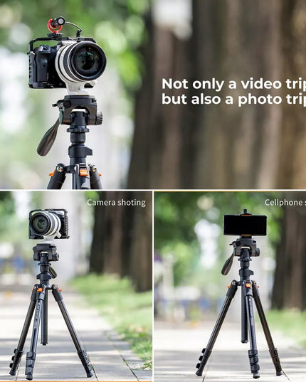 TRIPODAS FOTOGRAFINIS TRIKOJIS FOTOAPARATUI IR KAMERAI + TELEFONO LAIKIKLIS