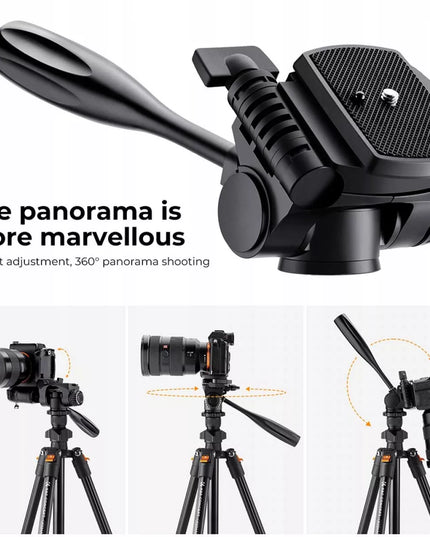 TRIPODAS FOTOGRAFINIS TRIKOJIS FOTOAPARATUI IR KAMERAI + TELEFONO LAIKIKLIS