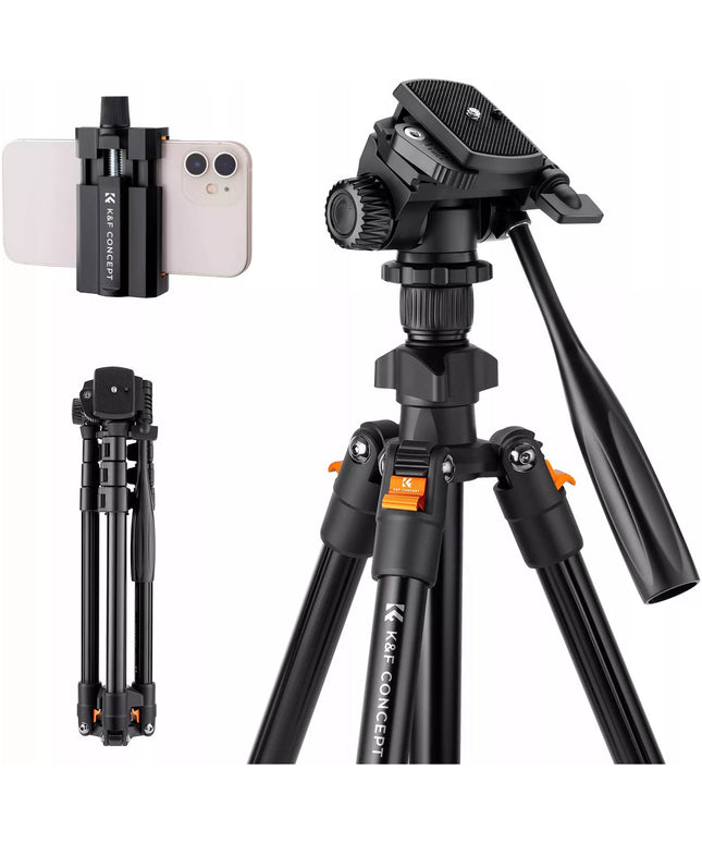 TRIPOD fotografijos trikojis fotoaparatui ir kamerai + telefono laikiklis