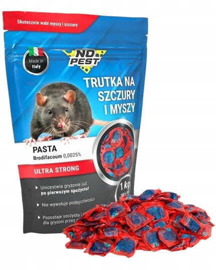 Nuodingasis masalas graužikams pasta stipri priemonė NO PEST 2x1KG