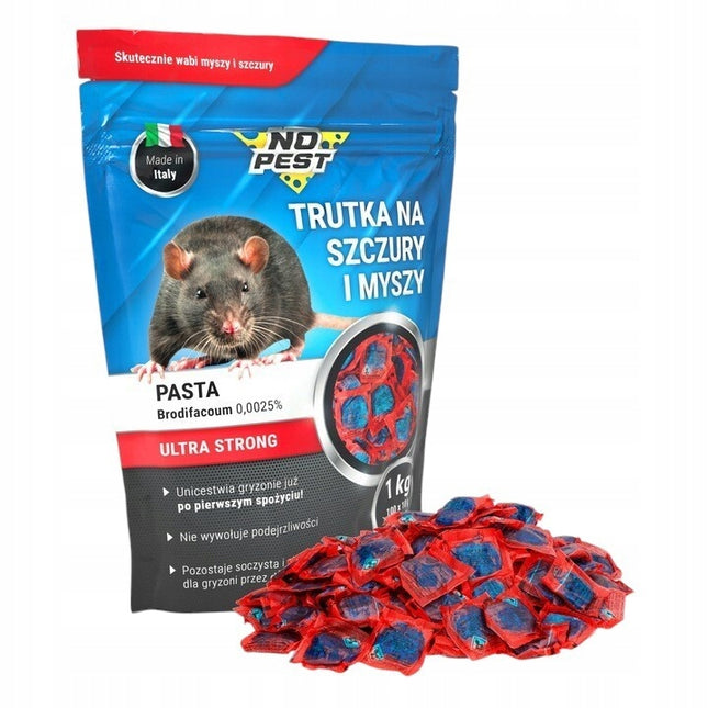 Nuodingasis masalas graužikams pasta stipri priemonė NO PEST 2x1KG