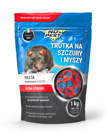 Nuodingasis masalas graužikams pasta stipri priemonė NO PEST 2x1KG