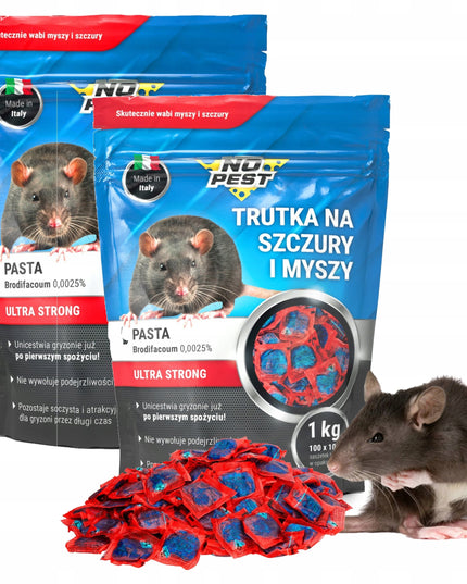 Nuodingasis masalas graužikams pasta stipri priemonė NO PEST 2x1KG