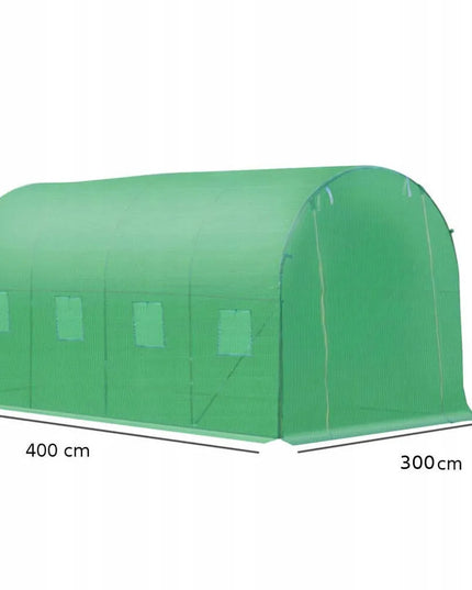 Sodo plėvelinis šiltnamis 3x4m 12m2 tvirtas UV-4 žalias