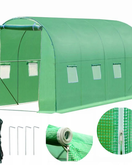 Sodo plėvelinis šiltnamis 3x4m 12m2 tvirtas UV-4 žalias