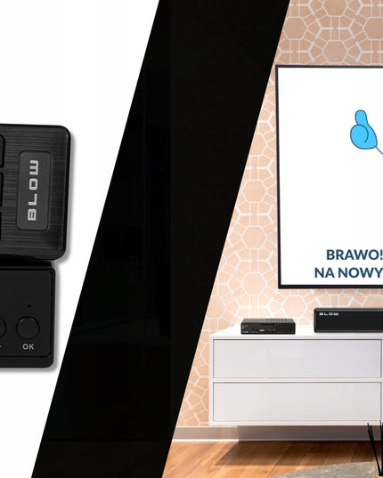 Antžeminės Televizijos DVB-T2 Tiunerio Dekoderis H.265 HEVC Full HD su USB, HDMI ir nuotolinio valdymo pulteliu bei baterijomis