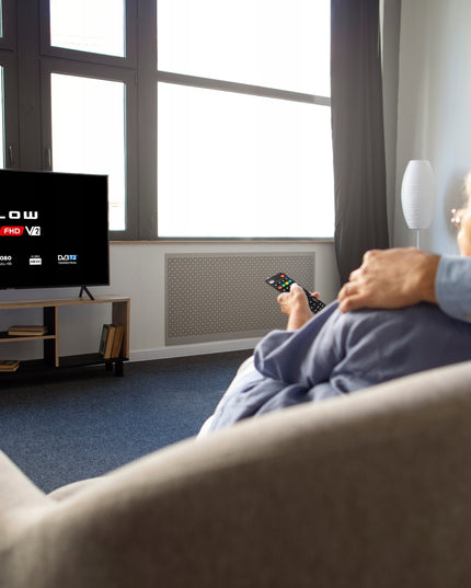 Antžeminės Televizijos DVB-T2 Tiunerio Dekoderis H.265 HEVC Full HD su USB, HDMI ir nuotolinio valdymo pulteliu bei baterijomis