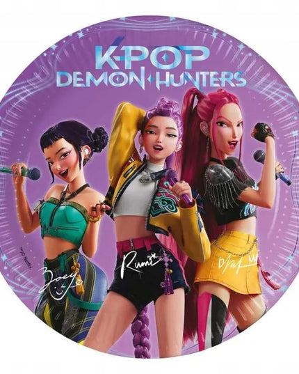 Popierinės lėkštutės „K-POP DEMON HUNTERS“ (FSC), 20 cm, 8 vnt.