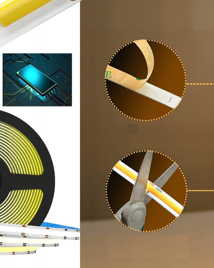 LED juosta COB Neon 12V 5m 15W/m 528 diodų 75W 4000K Neutrali Galinga 1650lm