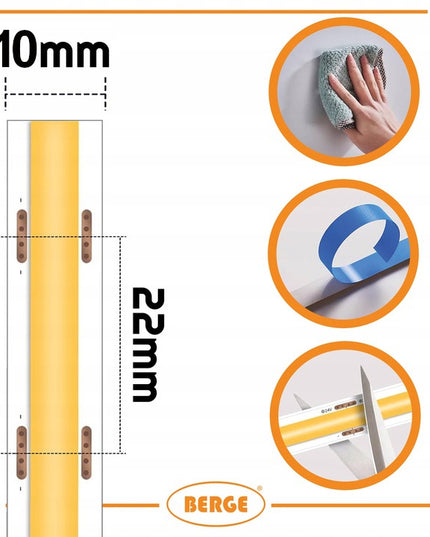 LED juosta COB Neon 12V 5m 15W/m 528 diodų 75W 4000K Neutrali Galinga 1650lm