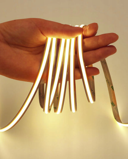 COB Neon LED juosta 24V 5m 9W/m 480 diodų 45W 4000K Neutrali Galinga 990lm/m