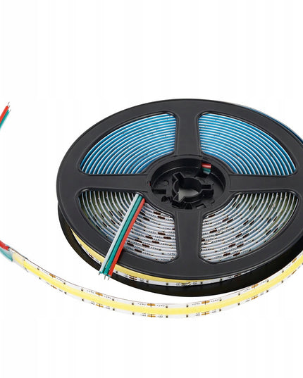 LED juosta Neon COB 12V Šilta 5m 45W Homogeninė 12W/m Ryški LED šviesa
