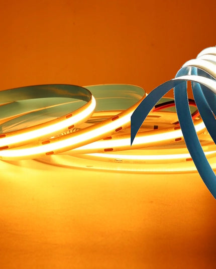 LED juosta Neon COB 12V Šilta 5m 45W Homogeninė 12W/m Ryški LED šviesa