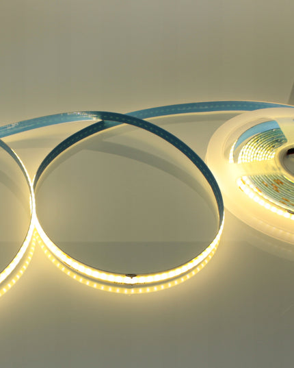 LED juosta Neon COB 12V Šilta 5m 45W Homogeninė 12W/m Ryški LED šviesa