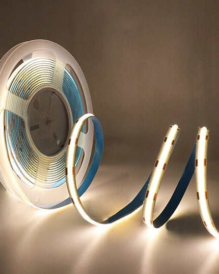 LED juosta Neon COB 12V Neutrali 5m Vienalytė ryški ir maloni šviesa