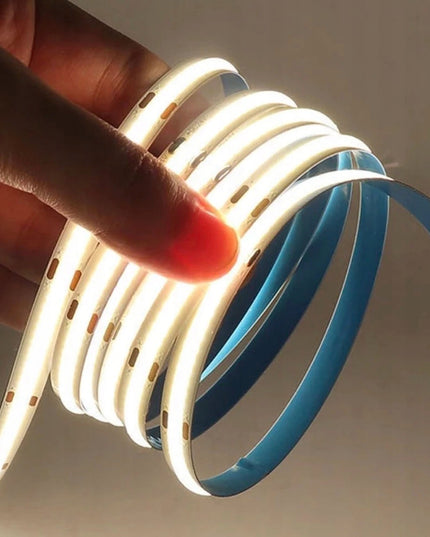 LED juosta Neon COB 12V Neutrali 5m Vienalytė ryški ir maloni šviesa