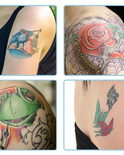 Vaikiškų nuplaunamų tatuiruočių rinkinys su trafaretais ir 10 flomasterių