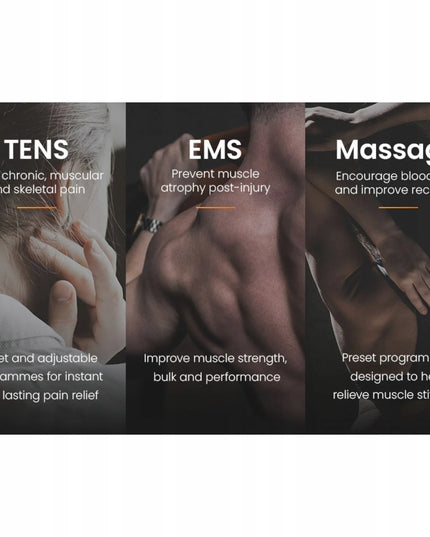TensCare Unifit – elektrostimuliatorius TENS, EMS ir masažuoklis raumenims atpalaiduoti