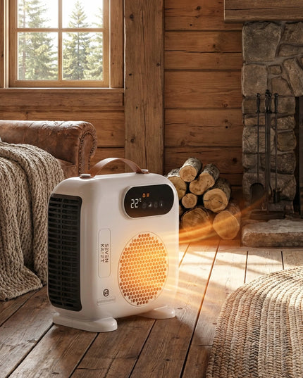LED termoventiliatorius su nuotolinio valdymo pulteliu 2000W, laikmačiu, elektrinis šildytuvas, šalto oro funkcija