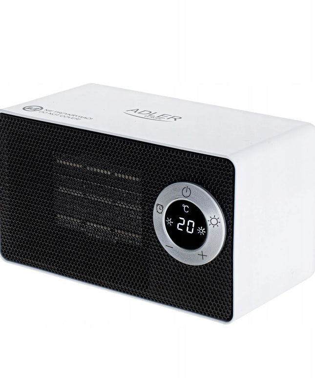 Keraminis ventiliatorinis šildytuvas Adler AD7746, 1000W, su LCD ekranu