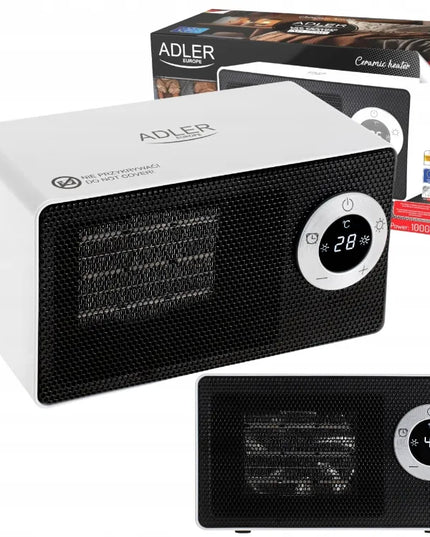 Keraminis ventiliatorinis šildytuvas Adler AD7746, 1000W, su LCD ekranu