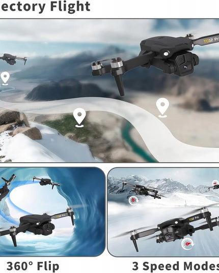 Toladrone TD12Pro sulankstomas FPV dronas su 1080P kamera, bešepetėliniais varikliais