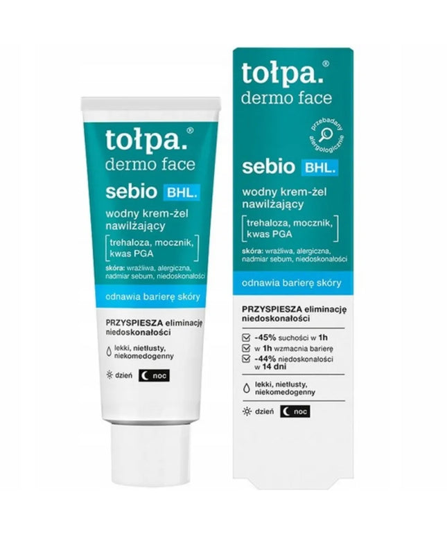Tołpa Dermo Face Sebio BHL drėkinamasis veido kremas-gelis su šlapalu 40ml