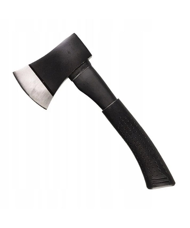 Kirvis Mil-Tec Black 28 cm, plieninis su gumine rankena