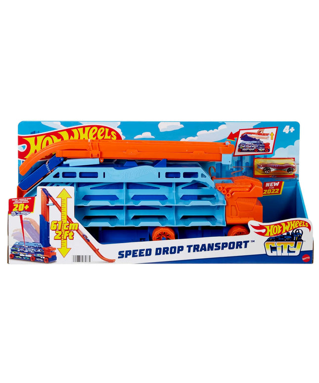 „Hot Wheels City Transporter“ automobilių trasa „Epinis nusileidimas“ 2 viename