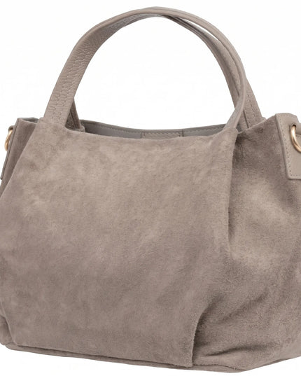 Moteriška zomšinė rankinė per petį „Vera Pelle Bolsa“, taupe