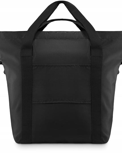 Juoda talpi moteriška rankinė per petį „Zagatto“ shopper, didelė kelioninė
