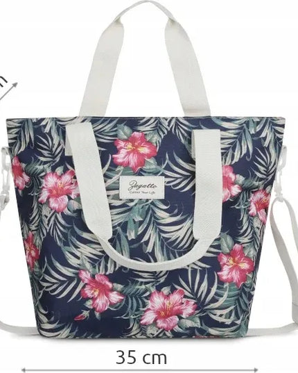 Moteriška didelė talpi gėlėta rankinė ant peties „shopper“ ZAGATTO