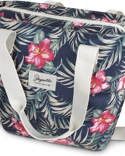 Moteriška didelė talpi gėlėta rankinė ant peties „shopper“ ZAGATTO