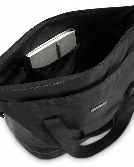 Juodas talpus miesto shopper krepšys moterims per petį ZAGATTO