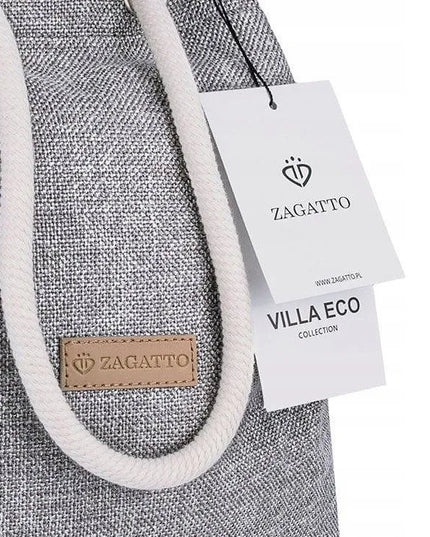 Zagatto didelė pilka talpi moteriška shopper rankinė-krepšys per petį