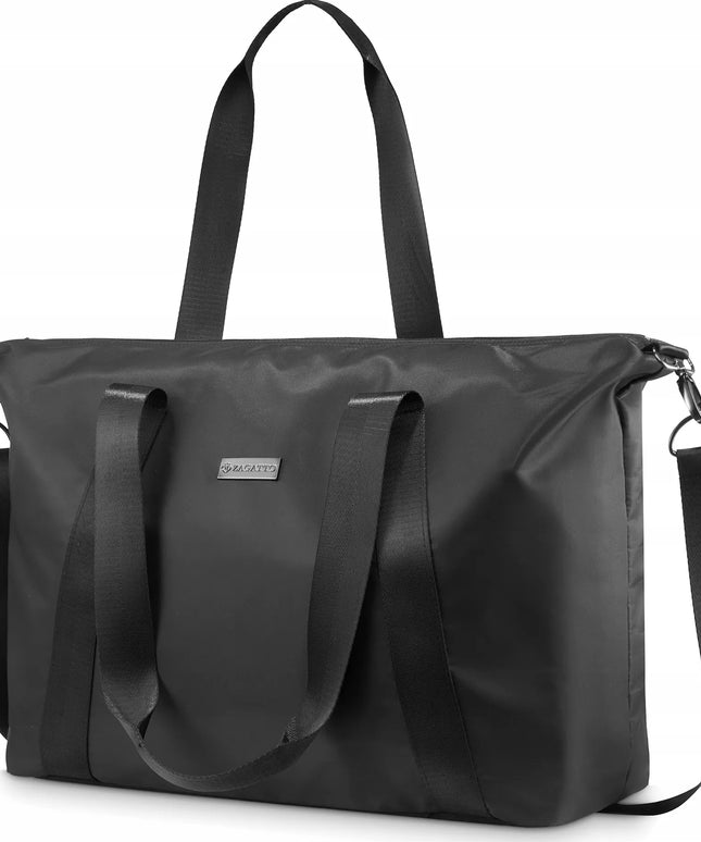 Moteriška talpi juoda „ZAGATTO“ shopper miesto rankinė ant peties
