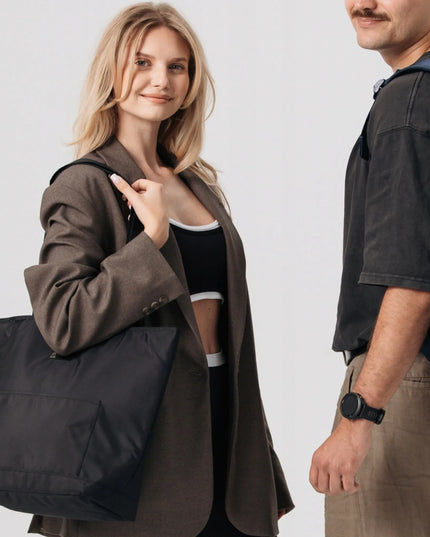 Talpi juoda moteriška „Shopper“ rankinė mokyklai ir darbui per petį ZAGATTO