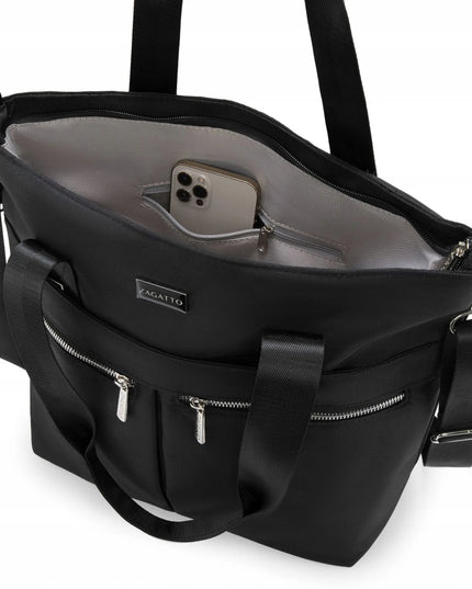 Talpi moteriška shopper rankinė mokyklai ir darbui, nešiojama per petį ZAGATTO