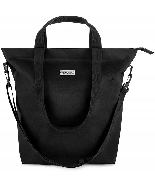 Moteriška juoda shopper rankinė Zagatto® ZG 621 darbui, apsipirkimui ir nešiojimui ant peties