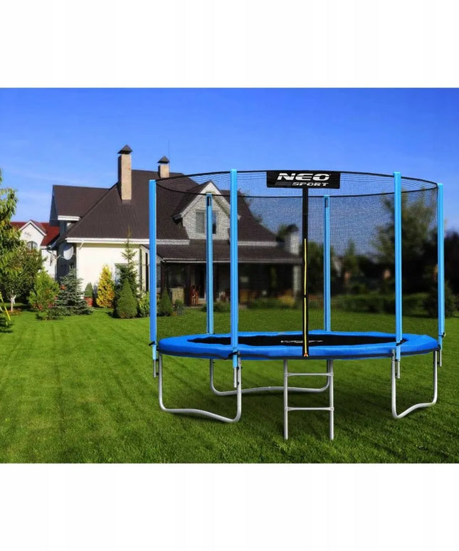 Neo-sport sodo batutas 8ft (252 cm) su išoriniu tinklu ir kopėčiomis